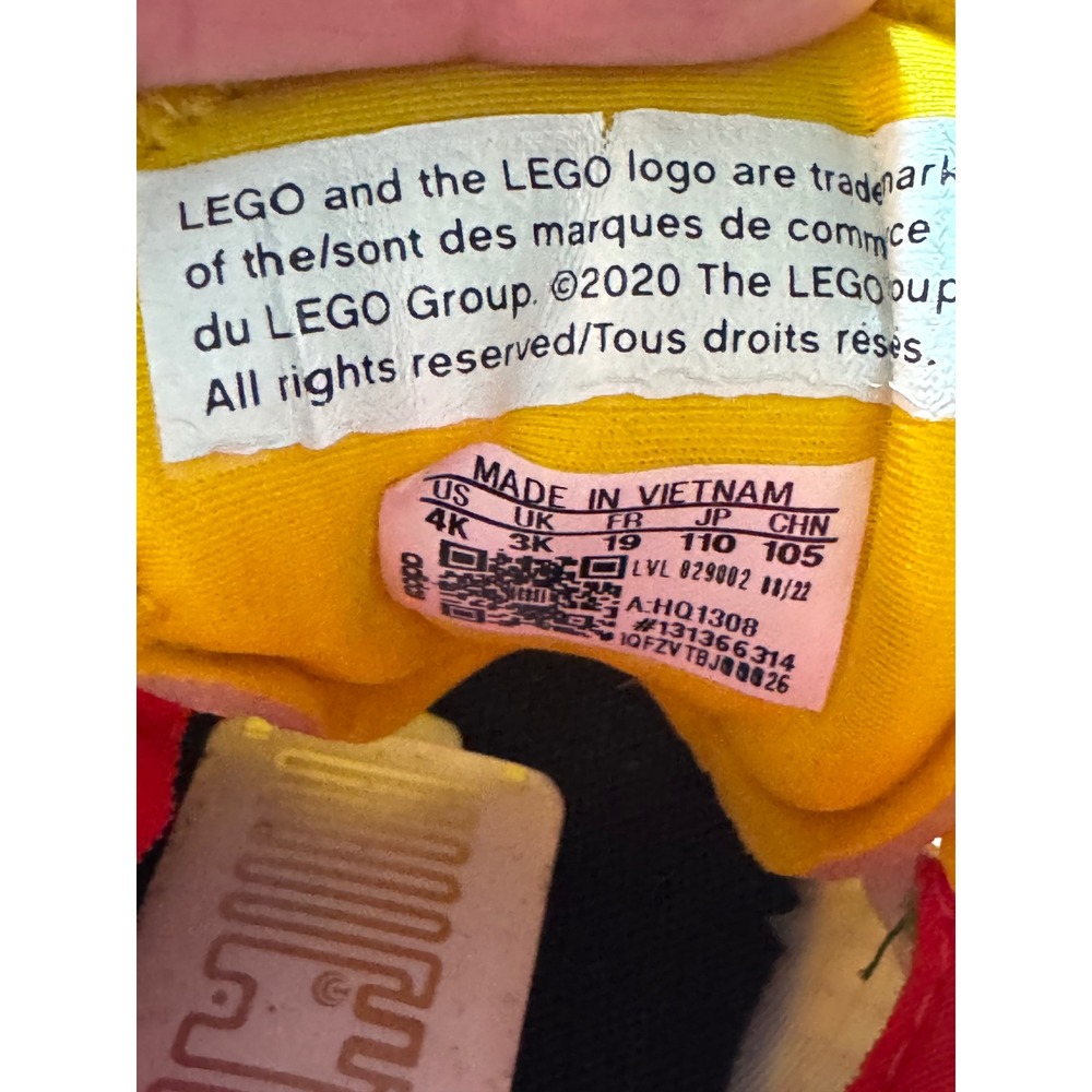 Adidas LEGO Sport Toddler Shoes Yellow Blue Red HQ1308 Size 4K - Picture 6 of 6